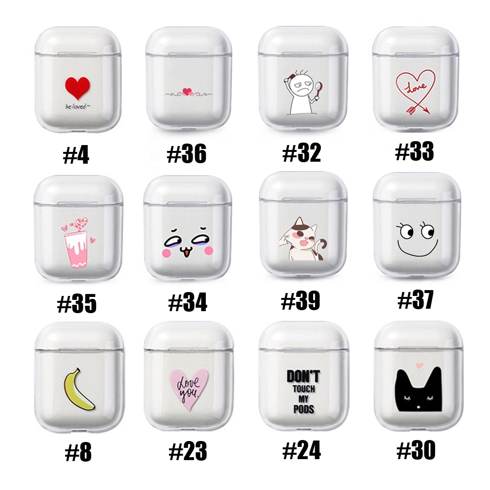 Vỏ đựng hộp sạc tai nghe phong cách hoạt hình cho Airpods 2 / 1