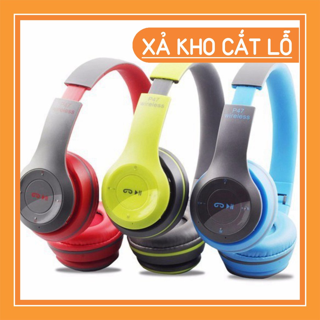 Tai nghe bluetooth chụp tai P47 có khe cắm thẻ nhớ - Âm Thanh Đỉnh Cao