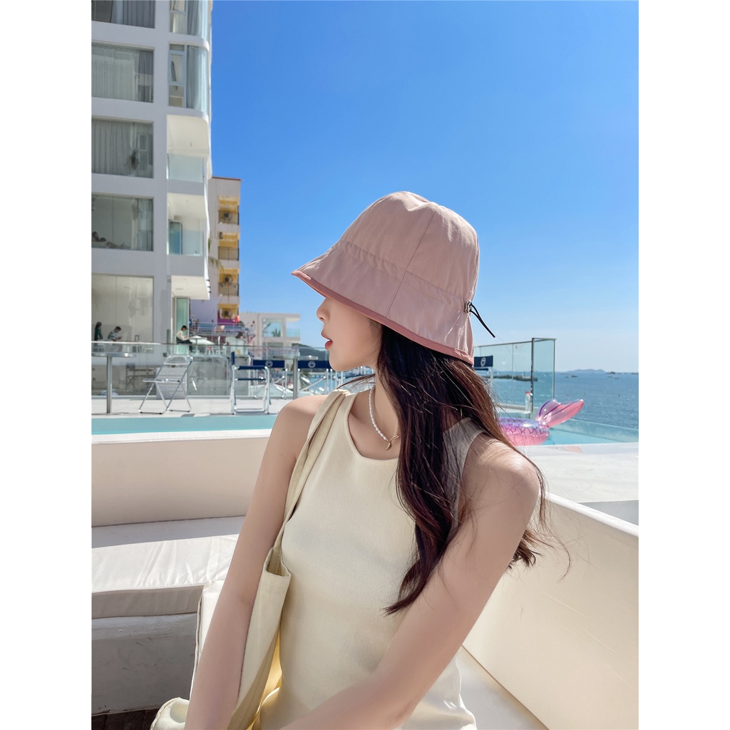 Mũ Bucket Chống Nắng Vành Nhỏ Phong Cách Nhật Hàn Thời Trang Mùa Hè Cho Nữ