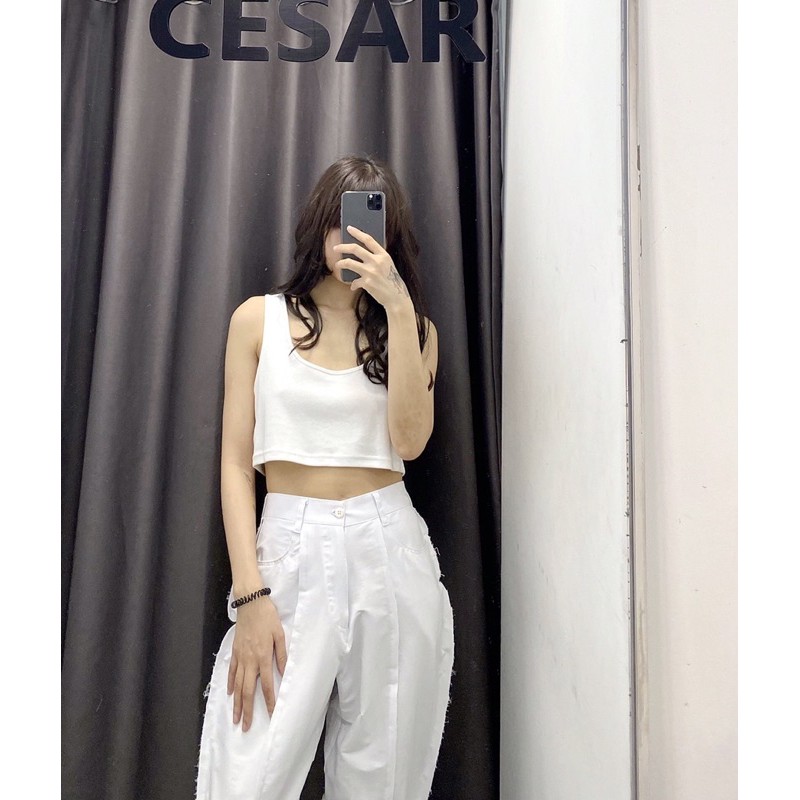 [Mã WAMT10K giảm 10k cho đơn 0k] CESAR BA LỖ GROPTOP TRẮNG | BigBuy360 - bigbuy360.vn
