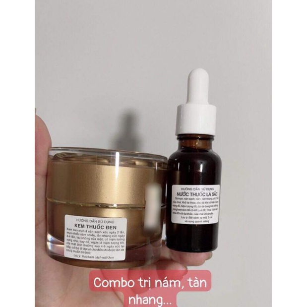 Combo kem đông y tái tạo da và nước cốt sâm bong da