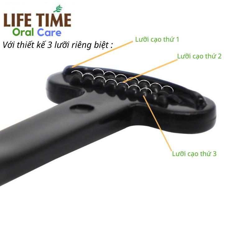 (Set 2 Cây) Dụng Cụ Vệ Sinh Lưỡi Life Time Than Hoạt Tính Giúp Loại Bỏ Mảng Bám Và Cải Thiện Hơi Thở Oral Care