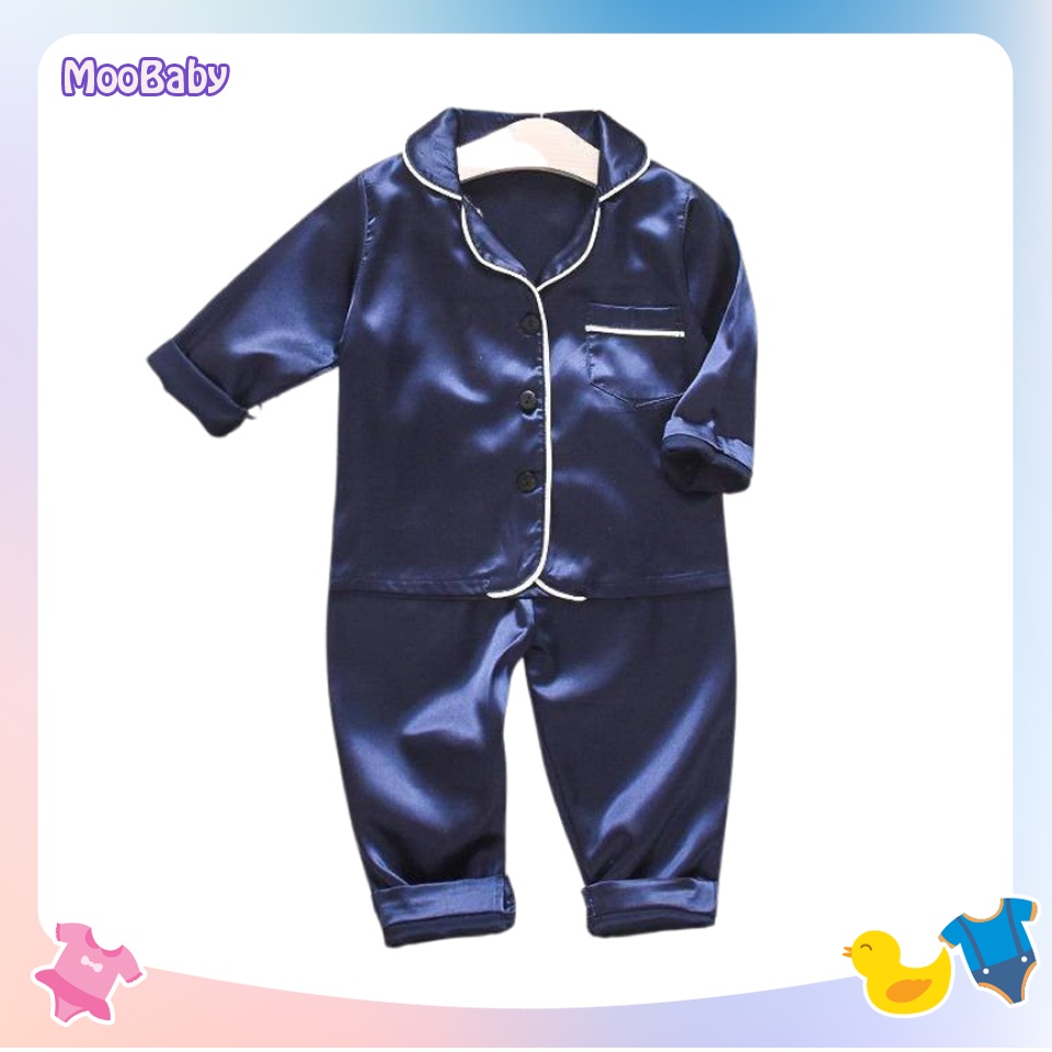 Pijama Cho Bé Trai,Gái Dài Tay Chất Lụa Cực Xinh Cho Bé Yêu - Moobaby Shop