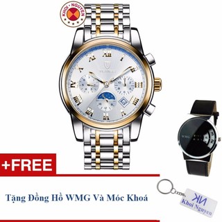 Đồng Hồ Nam Tevise 9005 Cơ 6 Kim (9 Màu: DTrang, Vàng Đen, Tr, Vàng Tr, Vàng, DĐen, DVàng,Tr Xanh,Tr Đen)+Tặng ĐH WMG