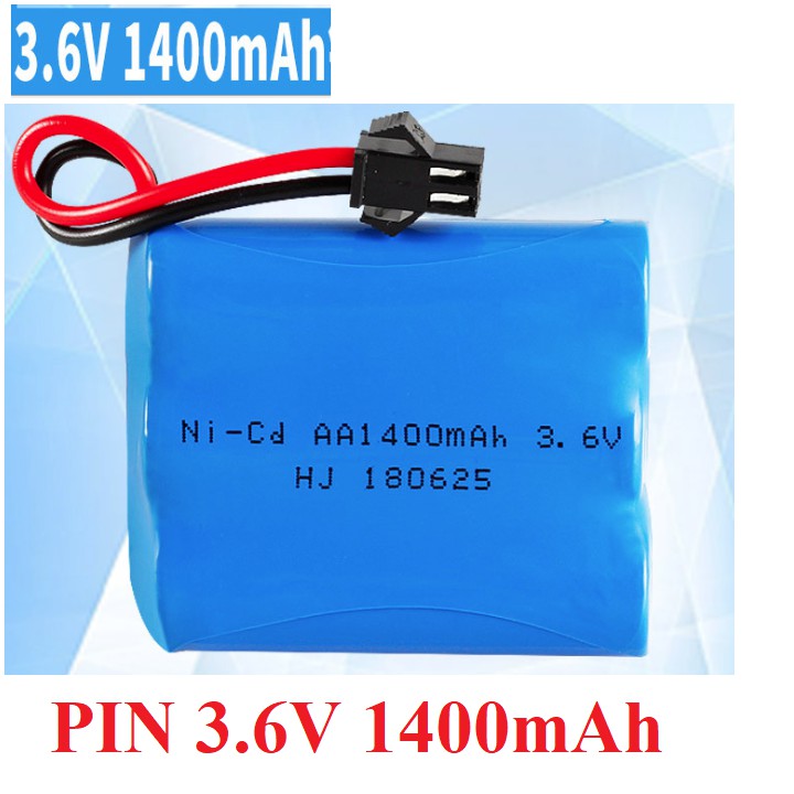 Pin xe mô hình điều khiển 3.6v cổng nối SM