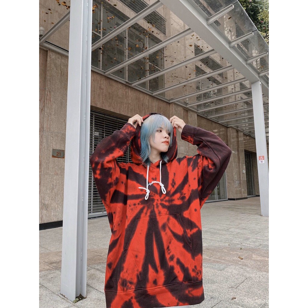 Áo hoodie loang màu ulzzang - ẢNH THẬT