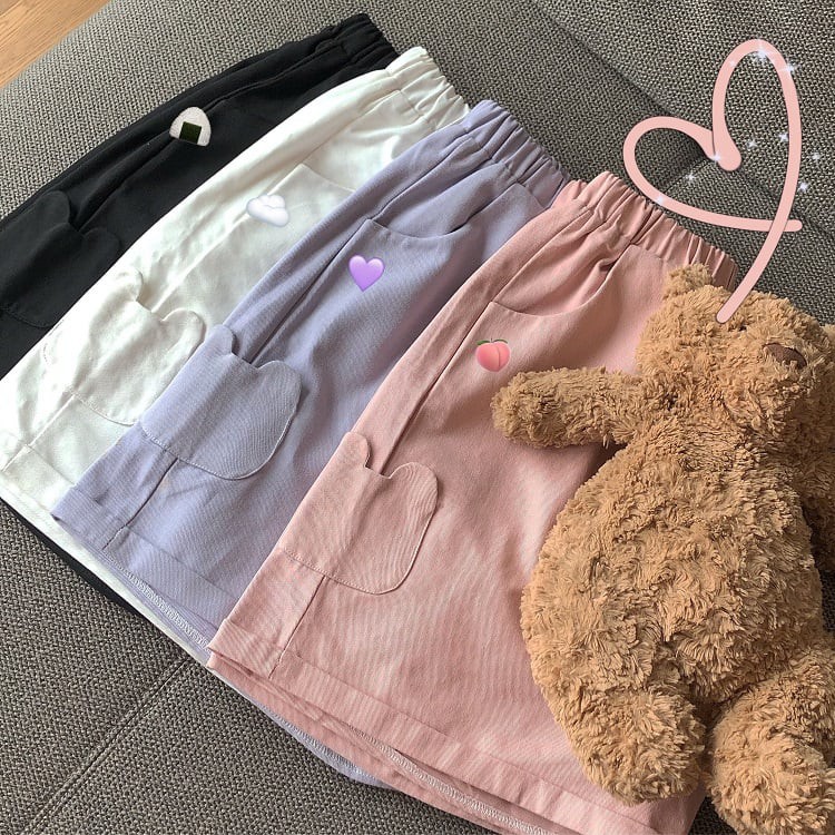 [C300] Quần sooc GẤU xinh - Quần sooc unisex cạp chun ống suông freesize nhiều màu chất thun giá siêu rẻ | BigBuy360 - bigbuy360.vn