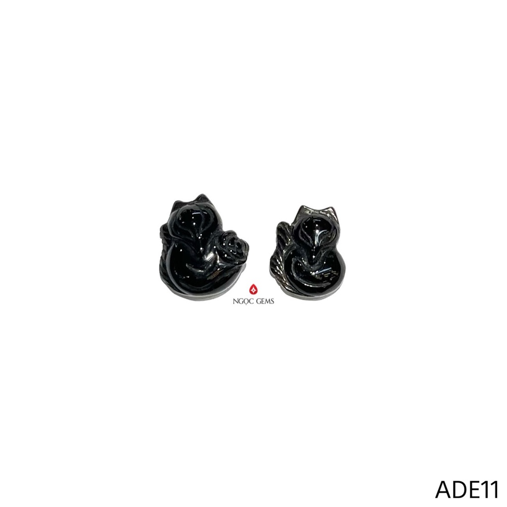 [Mã INCU20 giảm 20K đơn 150K] Mặt Đá Hồ Ly Thạch Anh Đen - Ngọc Gems