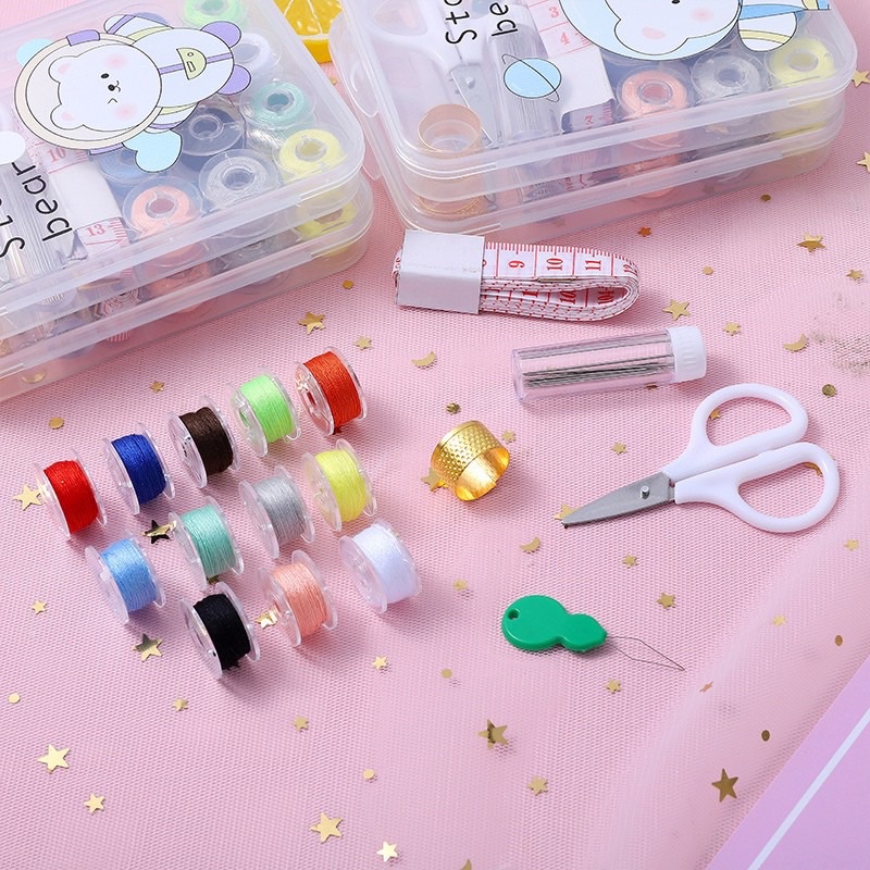 Bộ Kim Chỉ May Vá Mini Hoạ Tiết Hoạt Hình Dễ Thương