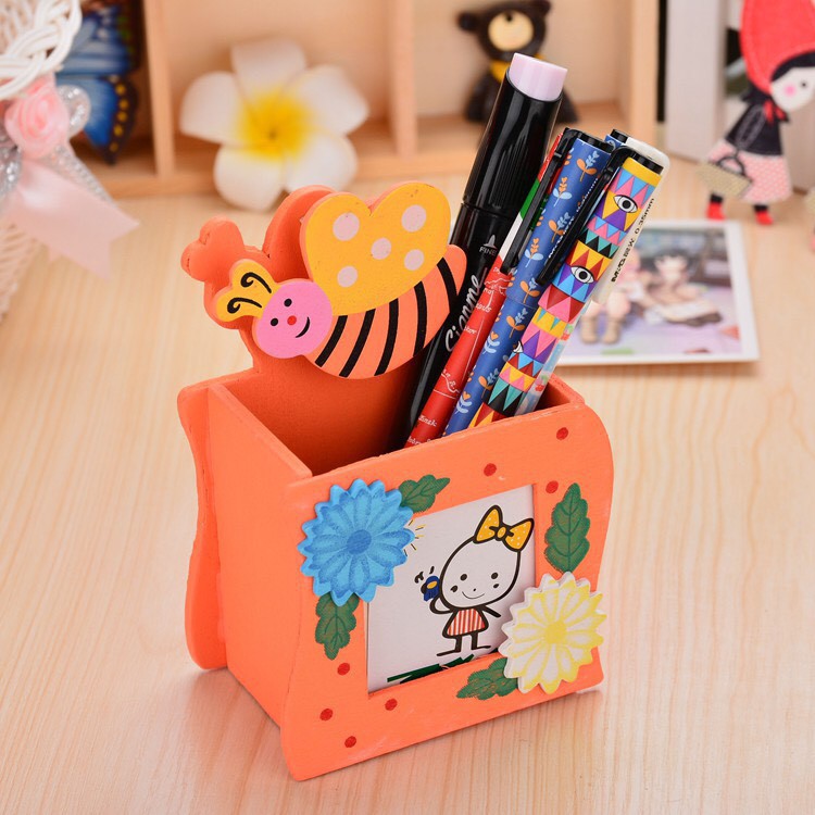 Hộp ( ống ) cắm đựng bút hình động vật hoa lá siêu dễ thương, đồ dùng đồ trang trí góc học tập cho trẻ em