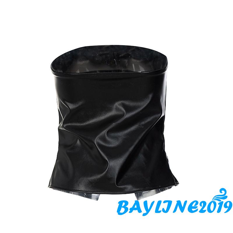 Áo Nịt Ngực Corset Da PU Màu Trơn Cài Nút Gợi Cảm Thời Trang Cho Bạn Gái