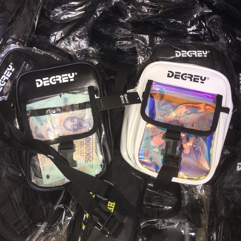 Túi Degrey Mini Bag Hologram, phong cách unisex full tag, giấy thơm