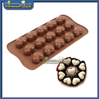 Khuôn silicon làm bánh / sô cô la / rau câu tạo hình 15 Trái Tim