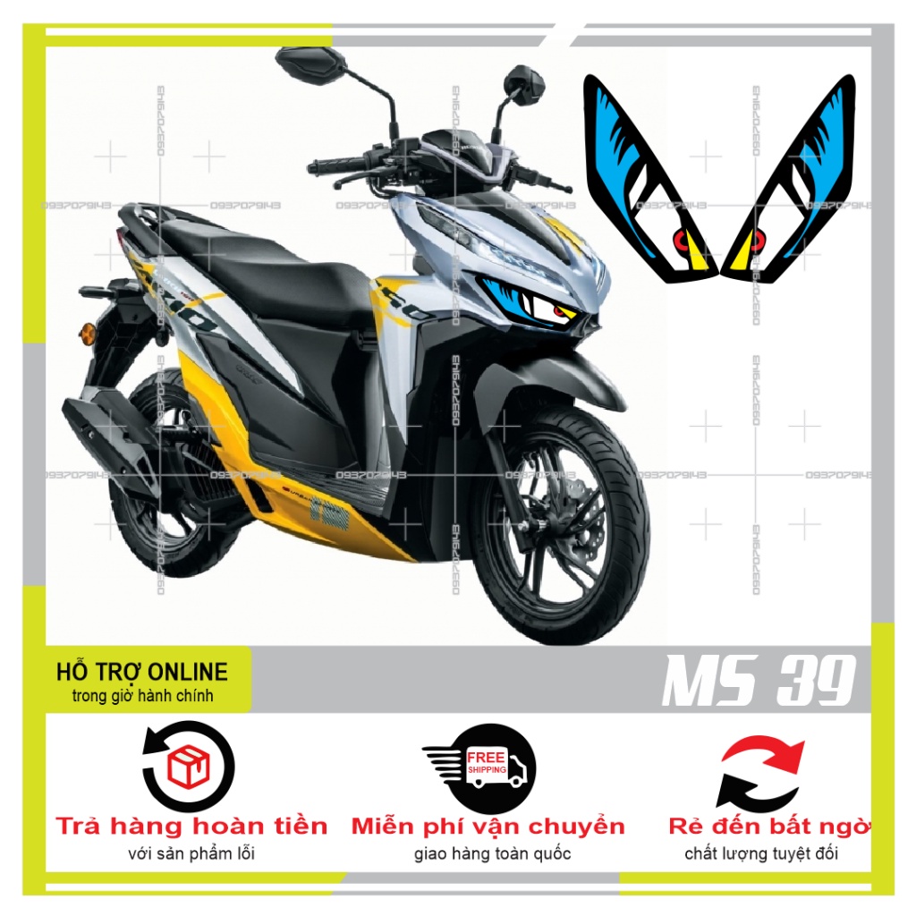 DECAL DÁN ĐÈN SƯƠNG MÙ XE VARIO 2020 (DECAL TRONG SUỐT) MS 39 - DUNG DECAL