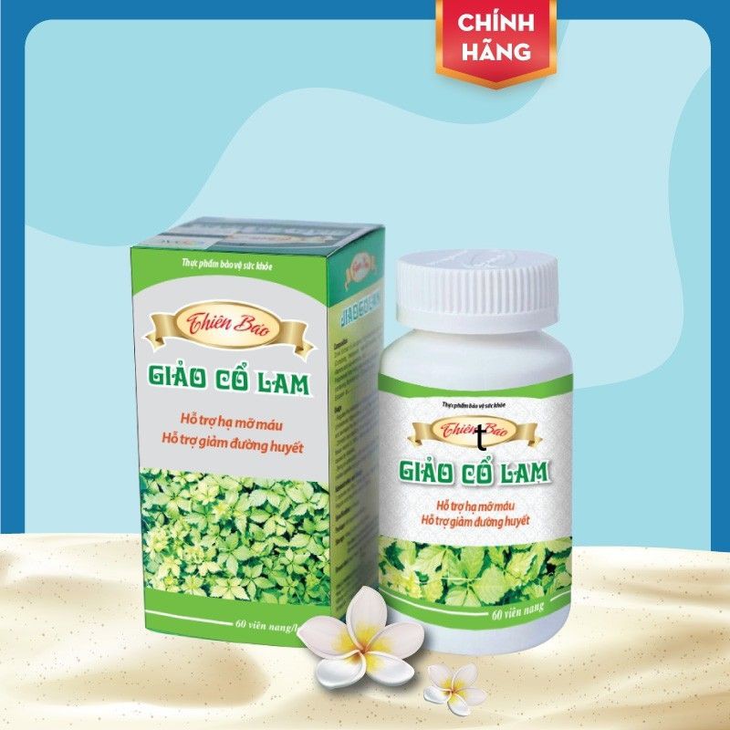 Thiên bảo Giảo Cổ Lam Đông Á (lọ 60 viên) hỗ trợ hạ mỡ máu, giảm đường huyết