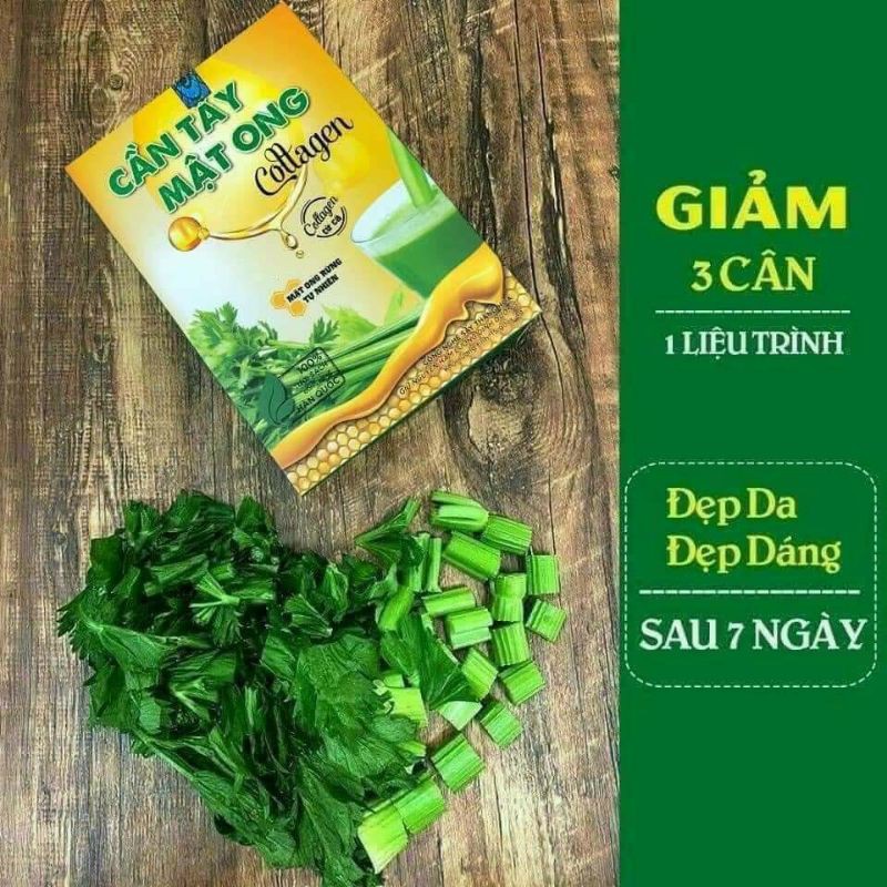 [CHÍNH HÃNG 100%] Cần tây mật ong giảm cân, mẫu mới thêm collagen trẻ hoá da | BigBuy360 - bigbuy360.vn