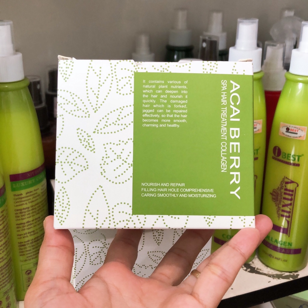 Hấp dầu siêu mềm mượt Collagen Acai Berry 500ml
