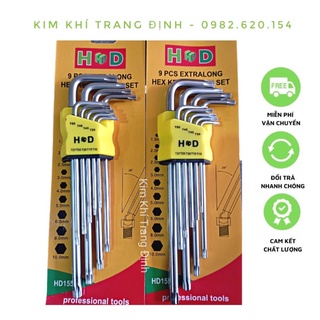 Bộ Lục Giác Đầu Bông 9 Chi Tiết Loại Dài Chính Hãng