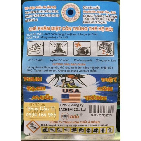Diệt ruồi, muỗi, gián, kiến FEN USA 120SC (Gói 5ml)