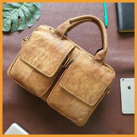 [Da thật] Túi công sở da bò thật 13" CD109B - 100% da bò thật BH 3 năm