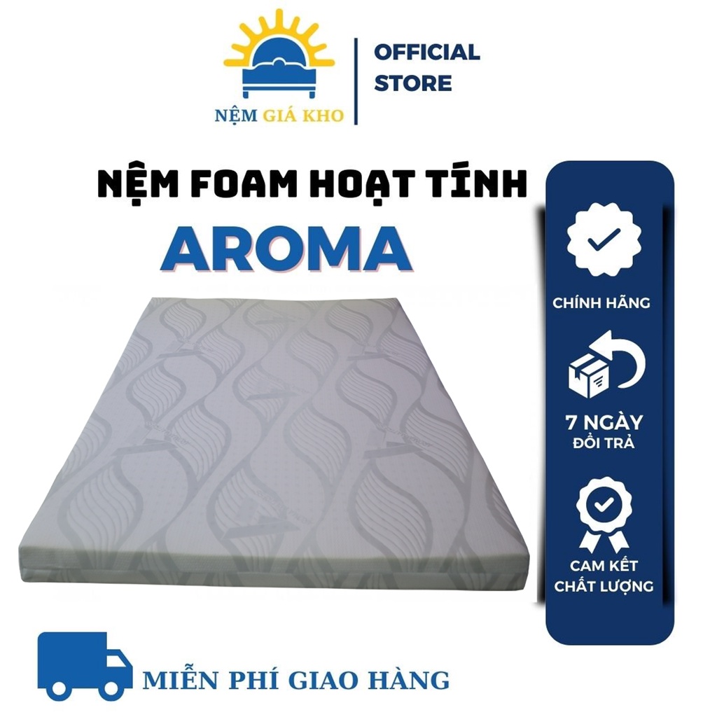 Nệm Cao Su Foam Hoạt Tính Aroma êm ái, kháng khuẩn