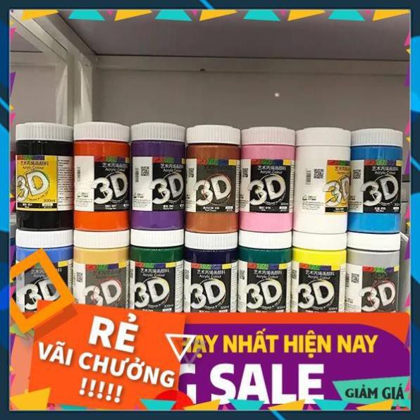 [BÁN CHẠY]  MÀU ACRYLIC 3D LỌ 300ML.