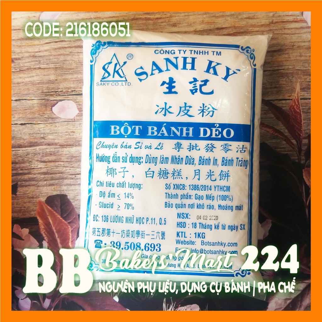 Bột bánh dẻo XANH Sanh Ký - 1KG