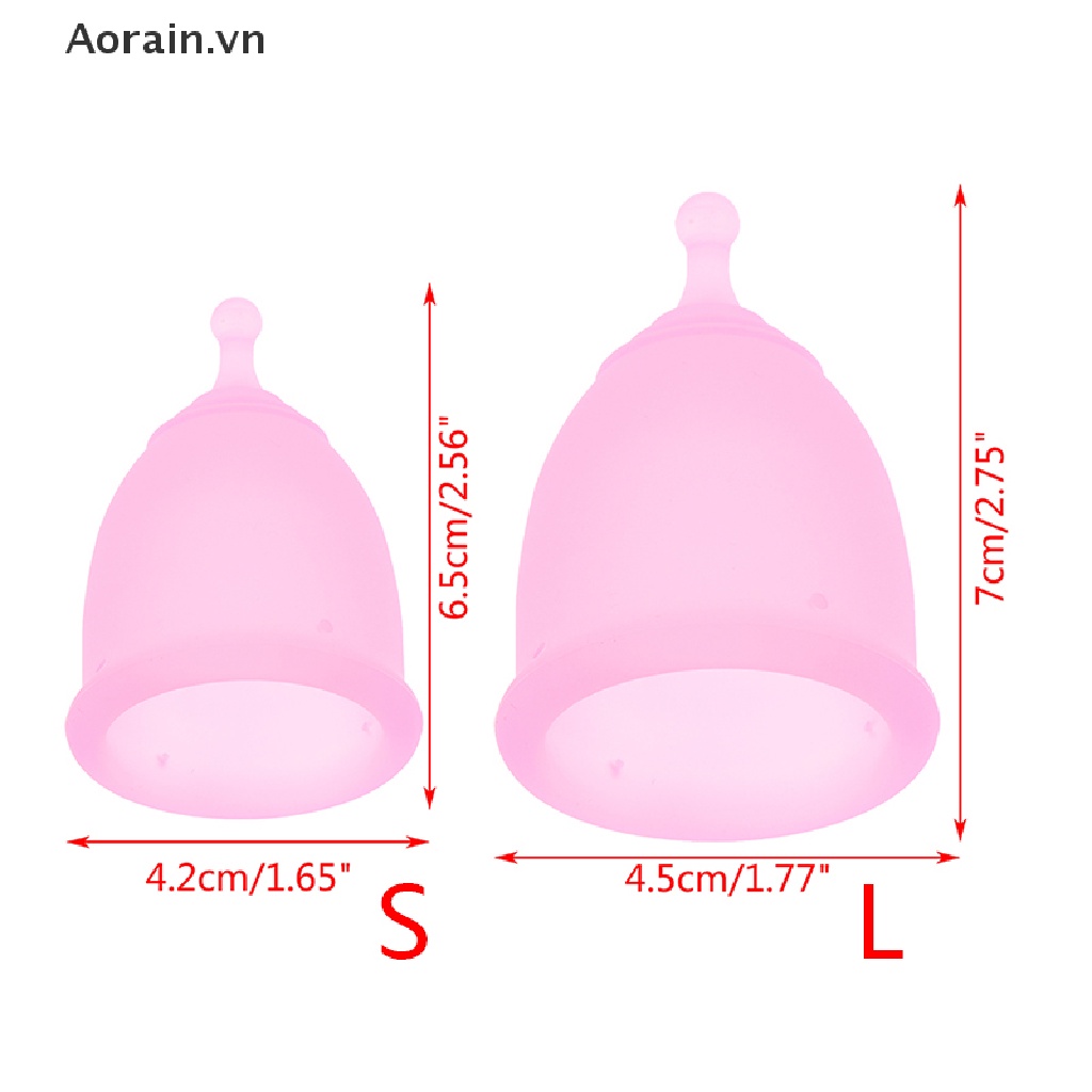 1 Bộ Ống Nguyệt San Bằng Silicon Mềm Có Thể Tái Sử Dụng Cho Kinh Nguyệt