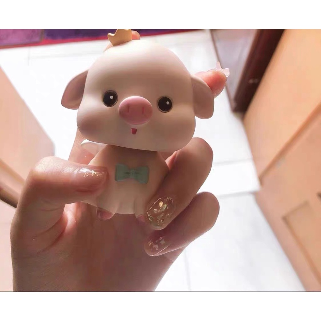 Set Heo Vui Tính Dễ Thương Phụ Kiện Trang Trí Xe Hơi, Bàn Làm Việc, Bàn Học, Phòng Khách