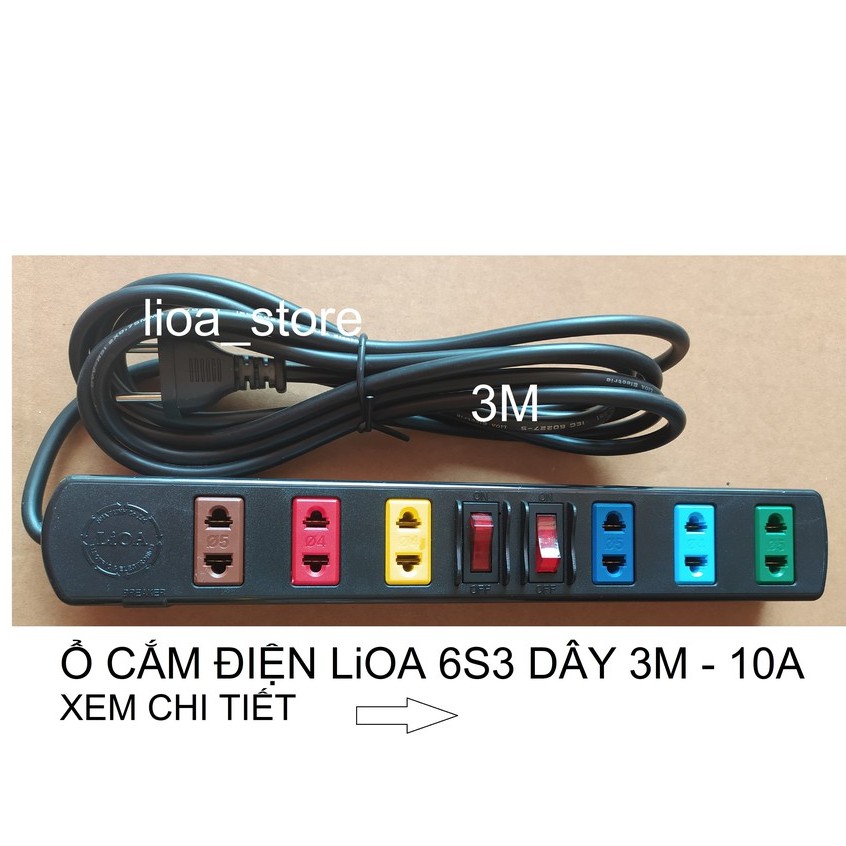 Ổ CẮM ĐIỆN LiOA 6S -LOẠI PHỔ THÔNG CÓ ATTOMAT .