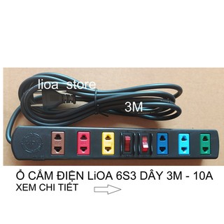 Ổ cắm điện lioa 6s -loại phổ thông có attomat .