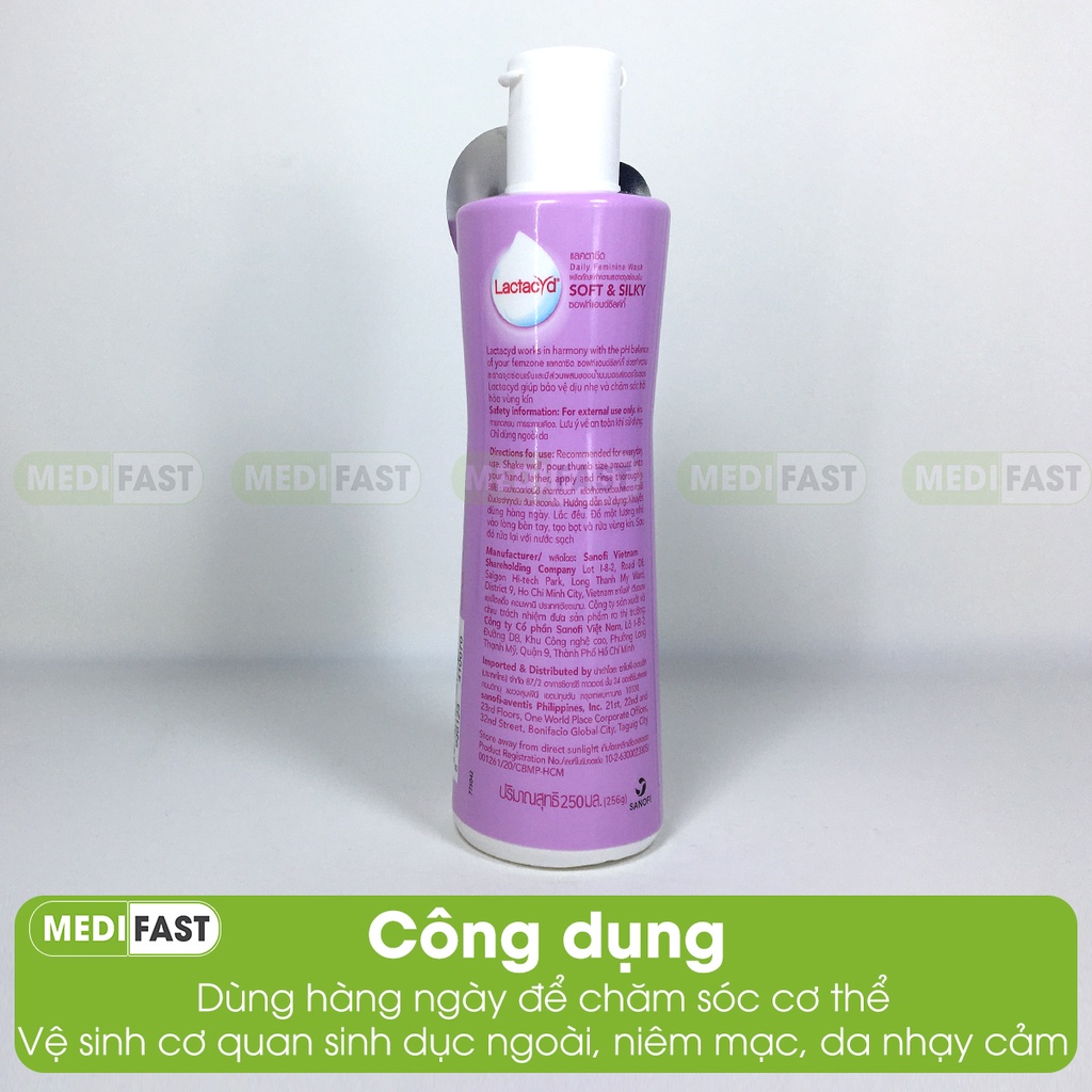 Dung Dịch Vệ Sinh Phụ Nữ Lactacyd Soft &amp; Silky Hương lavander - 2 Loại