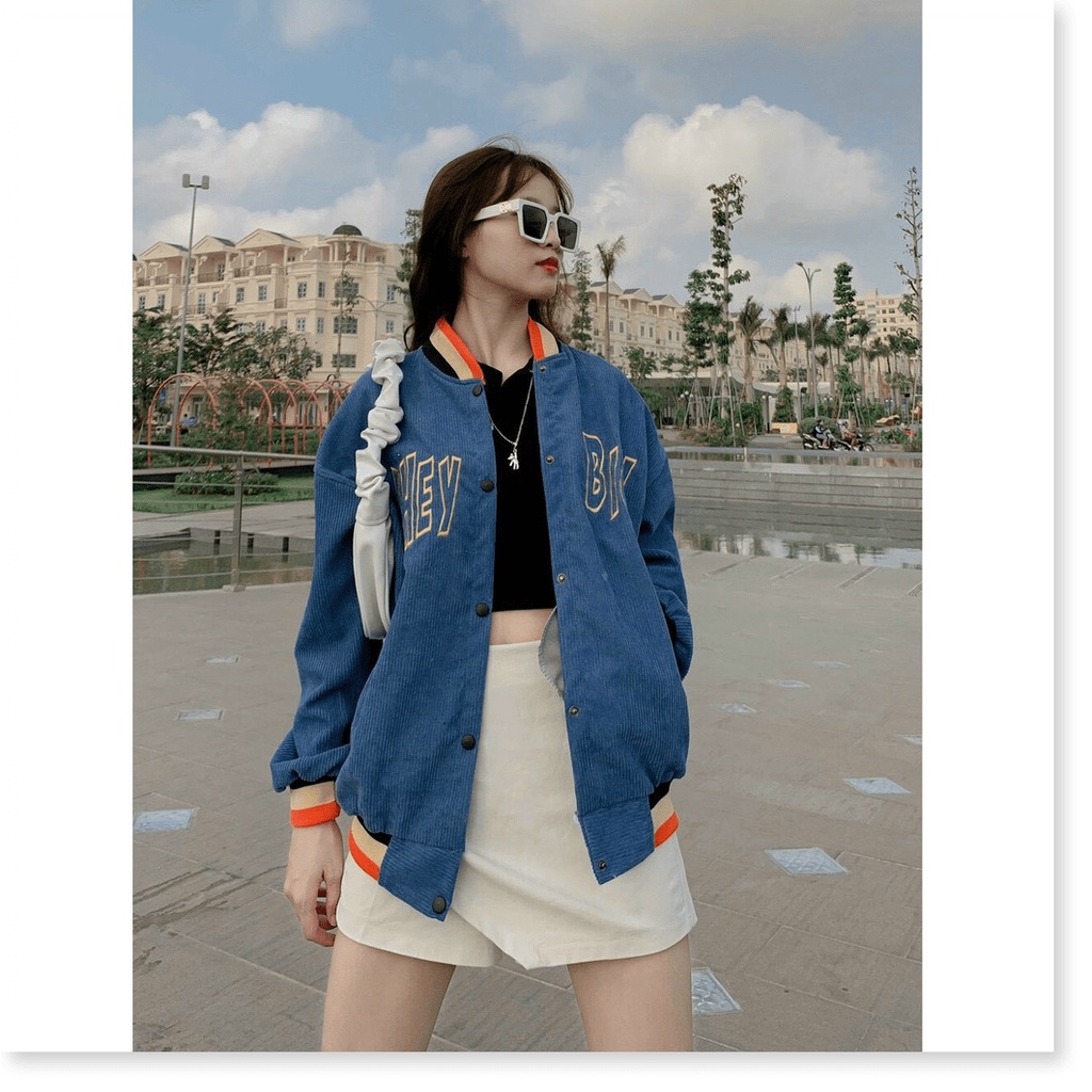ÁO KHOÁC BOMBER , ÁO KHOÁC NHUNG BOMBER NỮ CỰC ĐẸP SIÊU XINH PHONG CÁCH HÀN QUỐC KME FASHION