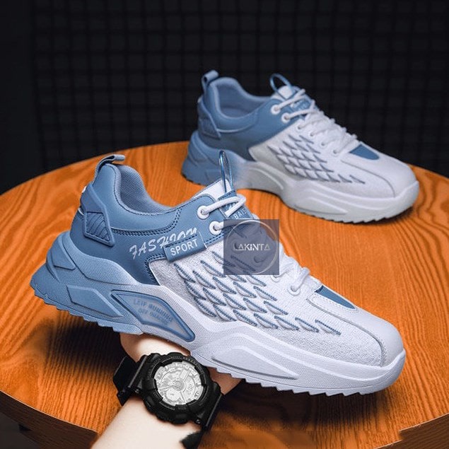 Giày nam giày sneaker giầy thể thao nam hàn quốc công sở Lakinta đế cao tập gym chạy bộ thể dục cổ thấp hot rẻ G084