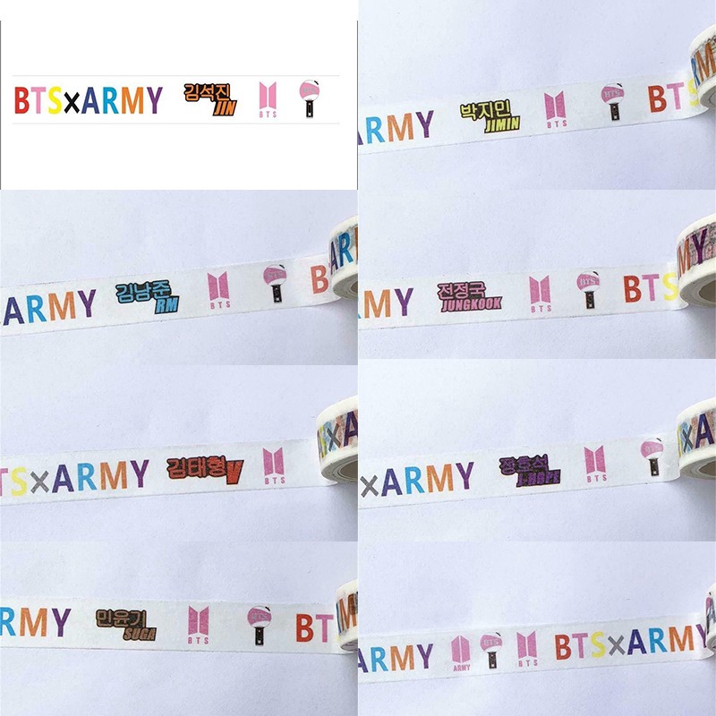 Băng Keo Washi Họa Tiết Bts / Blackpink /  Izone Dễ Thương Dùng Trang Trí