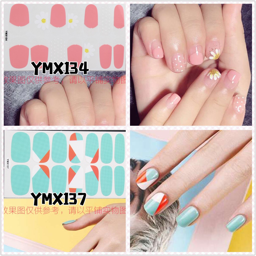 Nhãn dán trang trí móng thủ công họa tiết đa dạng 3D YMX092-143