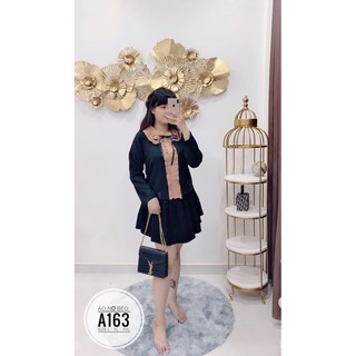 Bigsize Áo nơ bèo A163