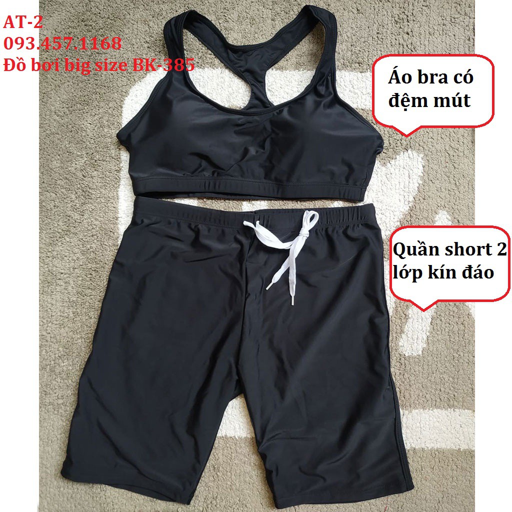 [Có ảnh thật] Đồ bơi big size nữ áo dài tay quần short BK-385i