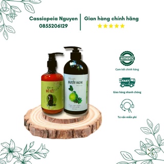 Combo dầu gội bưởi non - dầu xả dừa nha đam siêu dưỡng tóc