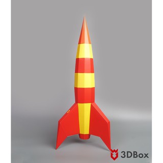 Tên lửa Mặt trăng – Đồ chơi sáng tạo mô hình giấy 3D