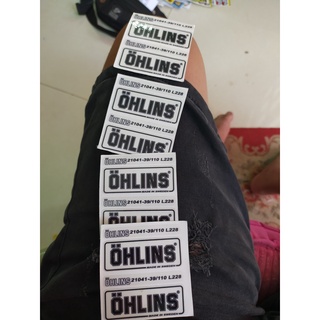 2 Miếng Tem Phuộc Ohlins Đen Trong Suốt Dán Phuộc