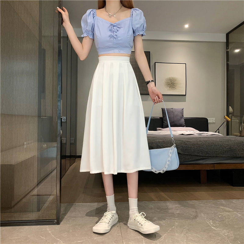 Chân Váy Chữ A Lưng Cao Xếp Ly Xinh Xắn Dành Cho Nữ 2021 đầm xếp váy xếp li chân váy xếp ly váy xếp ly chân váy xếp ly