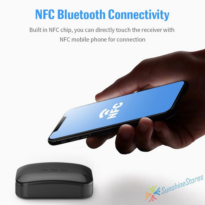 Thiết Bị Nhận Bluetooth BLS-B20 Có NFC Cổng 3.5mm, Aux Stereo 2RCA, USB, Khe Cắm Thẻ Nhớ