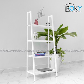 KỆ SÁCH HÀN QUỐC 4 TẦNG MÀU FULL TRẮNG - A BOOKSHELF 4F SIZE L WHITE - KỆ SÁCH GỖ - ROKY STORE