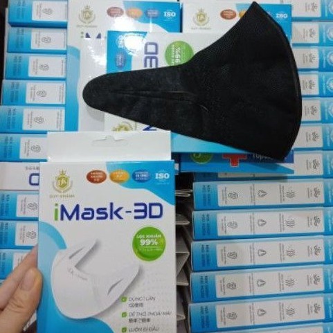 Hộp khẩu trang 3D mask màu đen, 3D Mask màu ĐEN