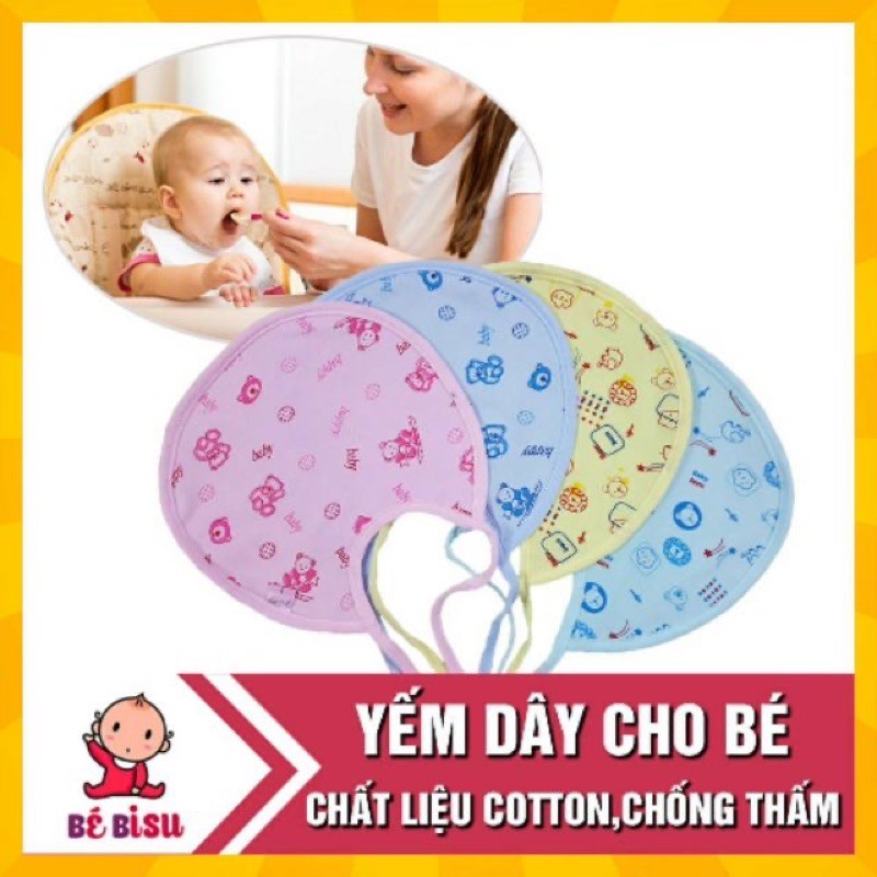 Yếm tròn buộc dây cho bé