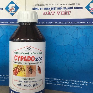 Thuốc diệt côn trùng gia dụng và y tế Cypado 25EC 1 lít