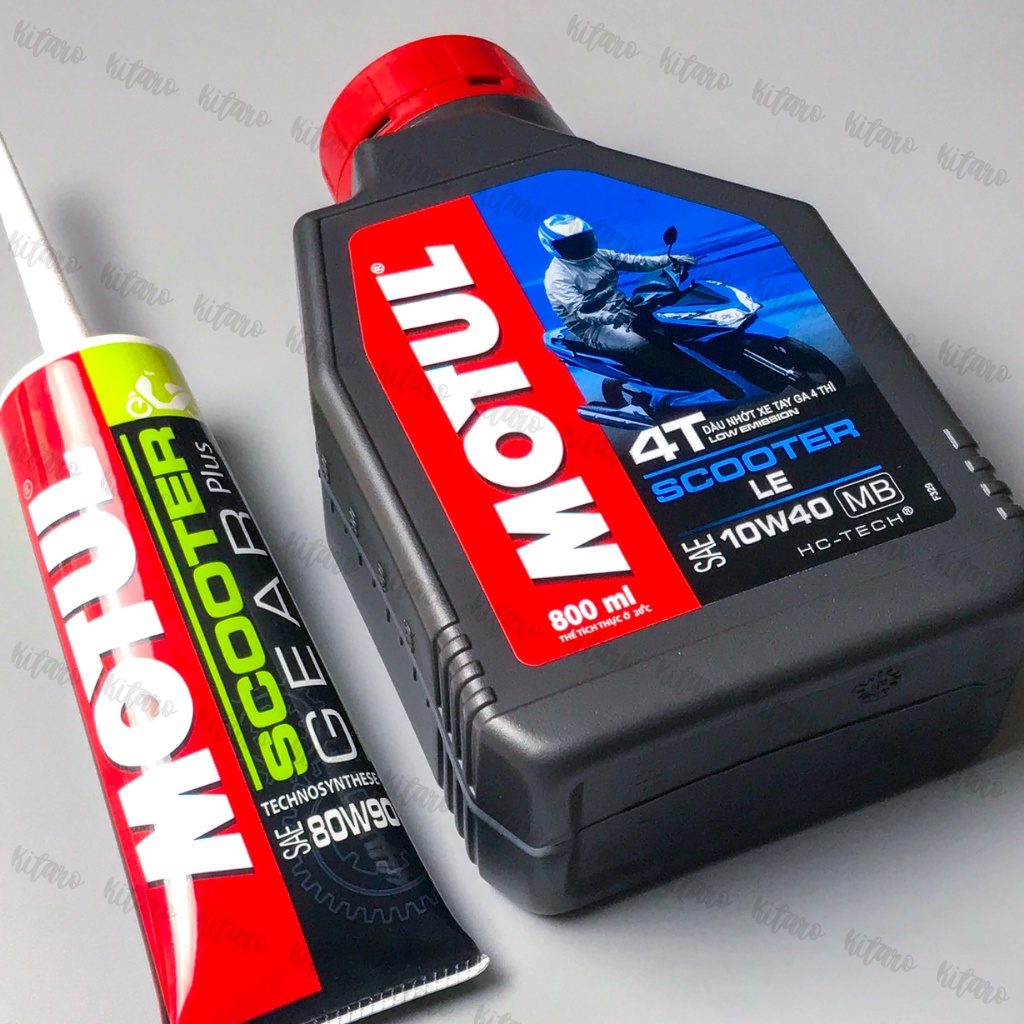 Nhớt xe tay ga  Motul scooter le 10w40 800ml + nhớt hộp số