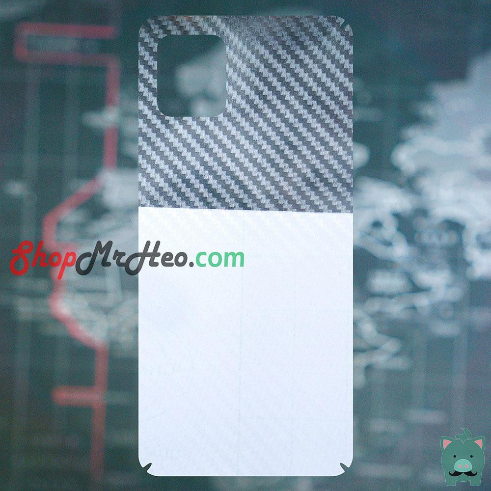 Skin Dán Mặt Sau Lưng Vân 3D Samsung Galaxy Note 10 Lite - S10 Lite - Carbon, Hình Hộp, Nhám, Vân Da