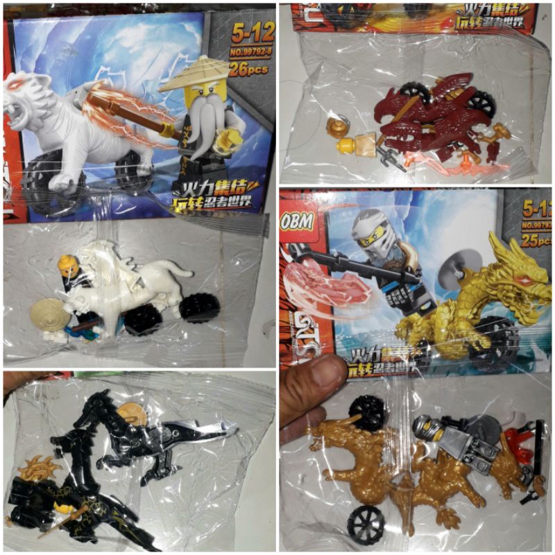 Lắp ráp 1 hộp Ninjago Cưỡi Linh thú 99792 có nhiều chi tiết